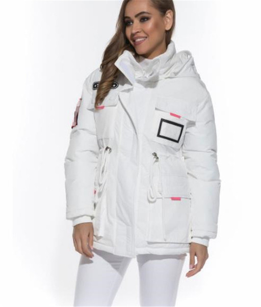 Új modell női téli kabát cipzárral és kapucnival több színben