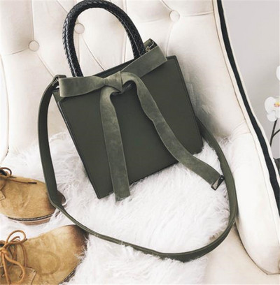 Μοντέρνα γυναικεία τσάντα με κορδέλα σε τέσσερα χρώματα