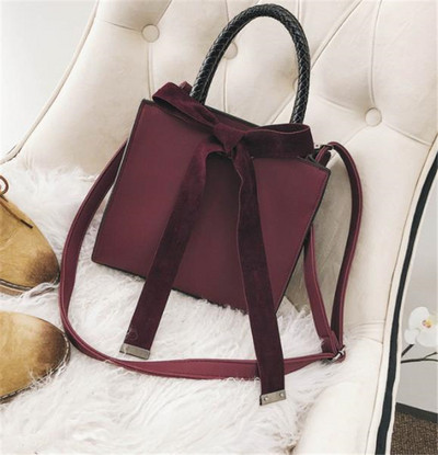 Μοντέρνα γυναικεία τσάντα με κορδέλα σε τέσσερα χρώματα