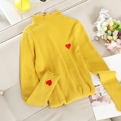 Μοντέρνο γυναικείο πουλόβερ με κεντήματα και χαμηλό κολάρο σε διάφορα χρώματα