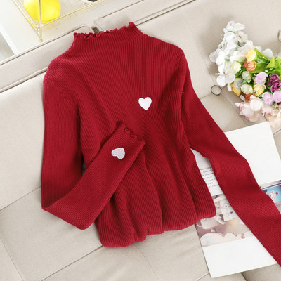 Μοντέρνο γυναικείο πουλόβερ με κεντήματα και χαμηλό κολάρο σε διάφορα χρώματα