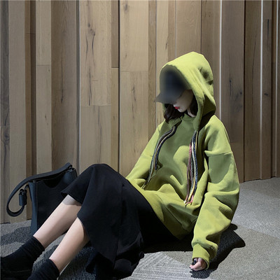 Γυναικείο casual φούτερ με χρωματιστά κορδόνια