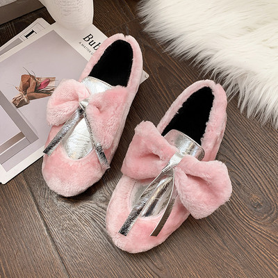 Γυναικεία χνουδωτά καθημερινά παπούτσια με κορδέλα είναι διάφορα χρώματα