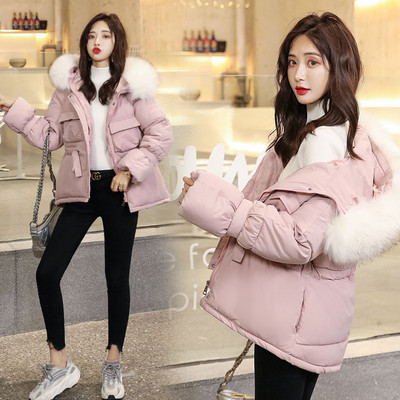 Modern női kabát pehellyel és zsebekkel, öt színben