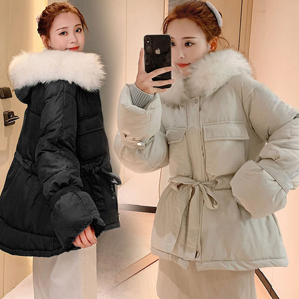 Modern női kabát pehellyel és zsebekkel, öt színben