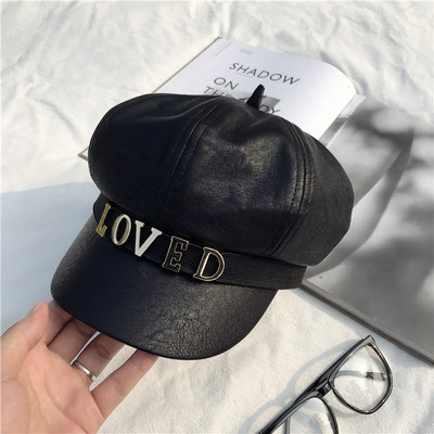 Κομψό γυναικείο καπέλο οικολογικό δέρμα - δύο μοντέλα