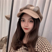 Modern női sapka fekete és barna színben