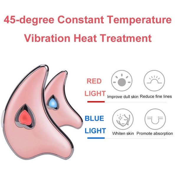 Ηλεκτρική ιοντική συσκευή για πρόσωπο και μασάζ σώματος σε ροζ και λευκό χρώμα