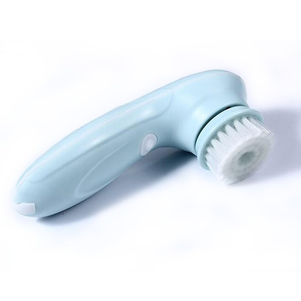 Elektromos vízálló kefe az arc tisztításához három rózsaszín és kék színű tartozékkal