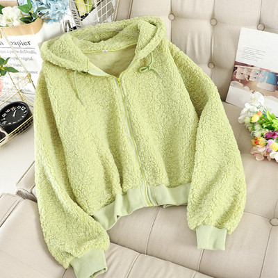 Női pehely pulóver kapucnival és cipzárral több színben