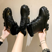 Öko bőrből készült női csizma új modell fekete pehelyszínben - két modell