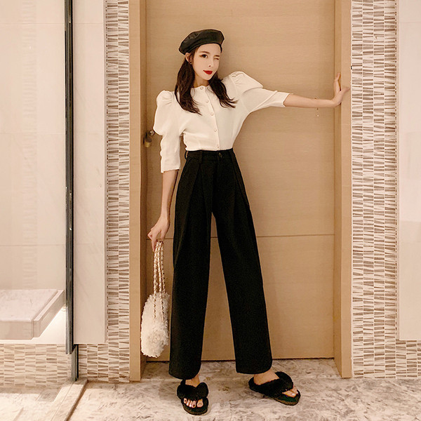 Női kivágott nadrág fekete és barna színben