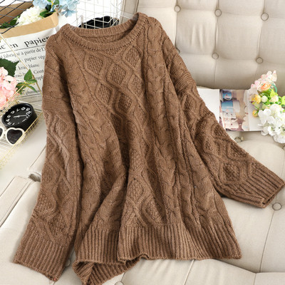 Γυναικείο casual πουλόβερ με στρογγυλό λαιμόκοψη σε διάφορα χρώματα