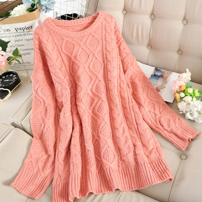 Γυναικείο casual πουλόβερ με στρογγυλό λαιμόκοψη σε διάφορα χρώματα