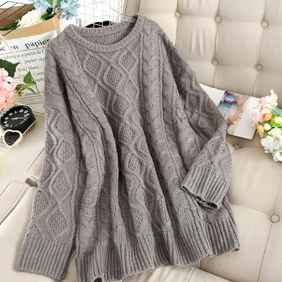 Γυναικείο casual πουλόβερ με στρογγυλό λαιμόκοψη σε διάφορα χρώματα