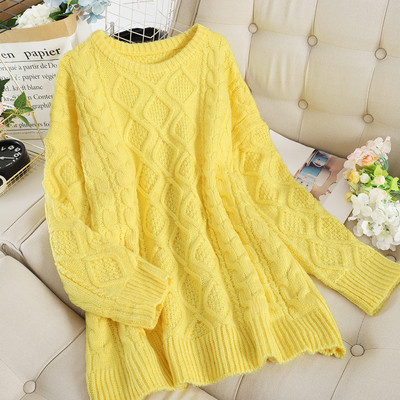 Γυναικείο casual πουλόβερ με στρογγυλό λαιμόκοψη σε διάφορα χρώματα