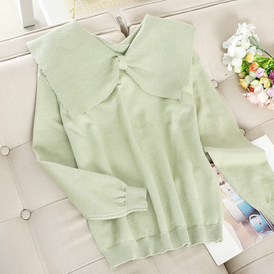 Modern női pulóver szalaggal, többféle színben