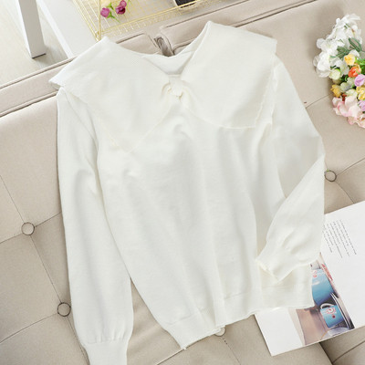 Modern női pulóver szalaggal, többféle színben