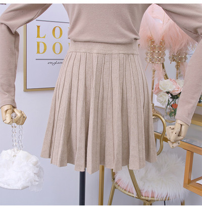 Νέο μοντέλο κοντή  γυναικεία πλισέ φούστα σε διάφορα χρώματα