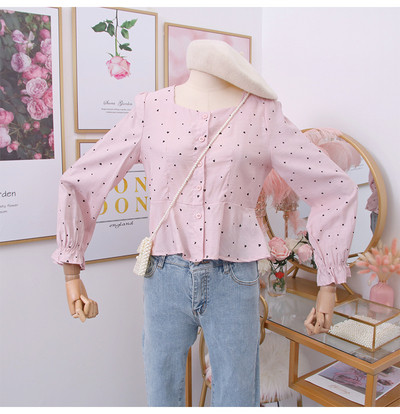 Μοντέρνο γυναικείο πουκάμισο με τετράγωνη λαιμόκομμα σε διάφορα χρώματα