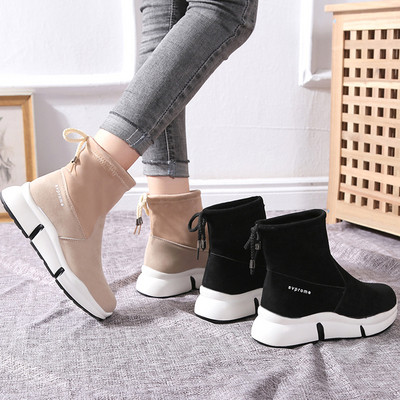 Γυναικεία casual eco suede high-heeled μπότες σε διάφορα χρώματα