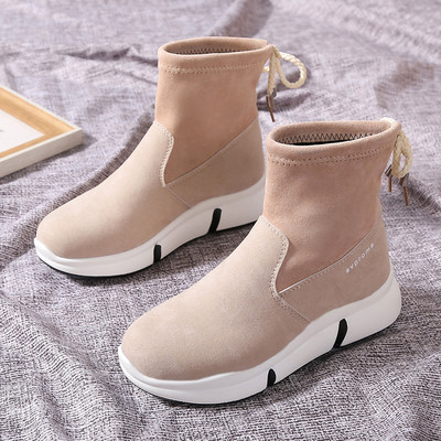 Γυναικεία casual eco suede high-heeled μπότες σε διάφορα χρώματα