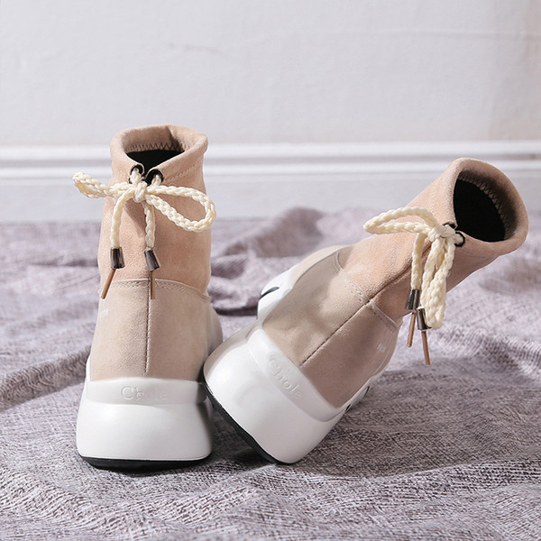 Γυναικεία casual eco suede high-heeled μπότες σε διάφορα χρώματα