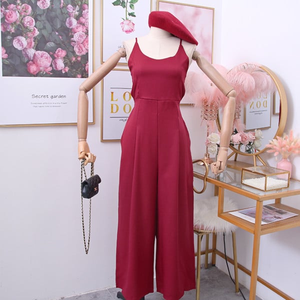 Salopetă de damă modernă cu bretele subțiri - mai multe culori