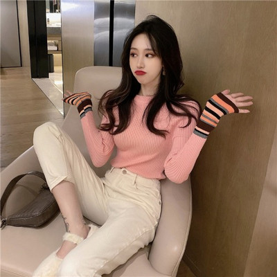 Vékony kötésből készült női blúz három színben