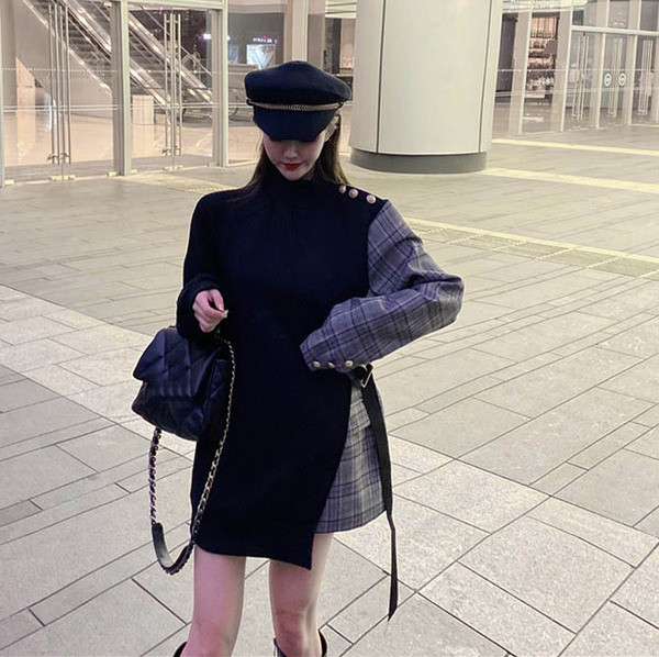 Aszimmetrikus hosszú és széles blúz gombokkal