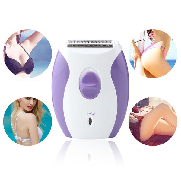 Ηλεκτρική ξυριστική μηχανή με ενσωματωμένη επαναφορτιζόμενη μπαταρία σε μοβ χρώμα