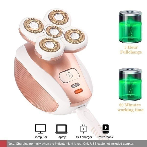 Αδιάβροχη ηλεκτρική ξυριστική μηχανή με περιστρεφόμενη άκρη 4D