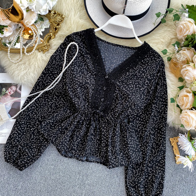 Modern női ing spitz nyakkivágással és nyakkendőkkel több színben