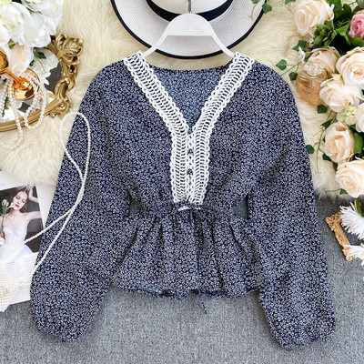 Modern női ing spitz nyakkivágással és nyakkendőkkel több színben