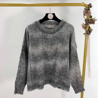 Női vastag pulóver irizáló színekben