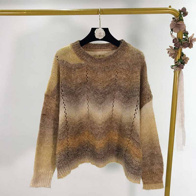 Női vastag pulóver irizáló színekben