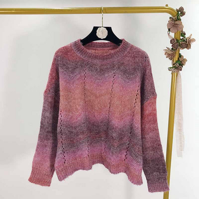 Női vastag pulóver irizáló színekben