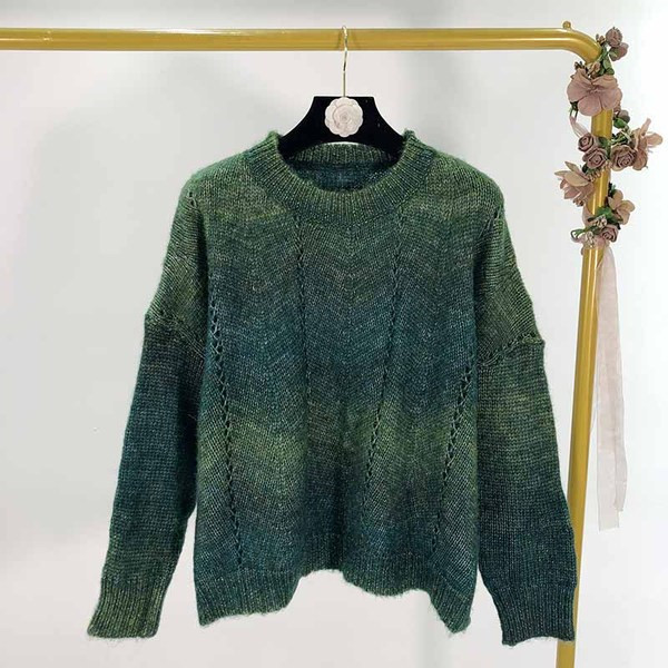 Női vastag pulóver irizáló színekben