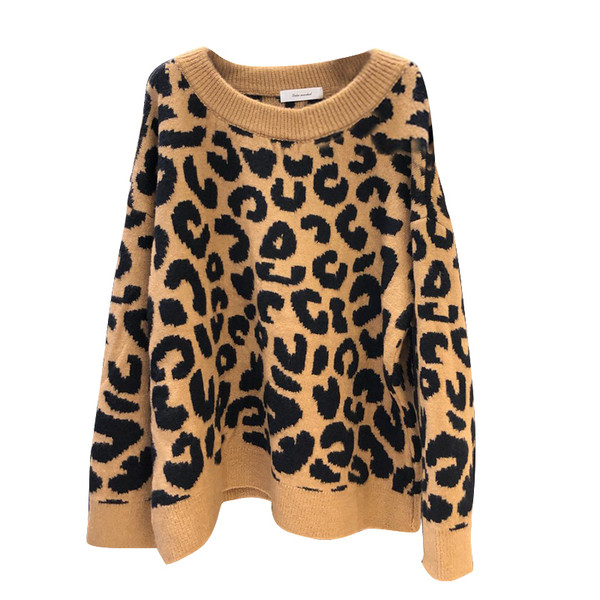 Pulover de dama modern cu model leopard - model lat