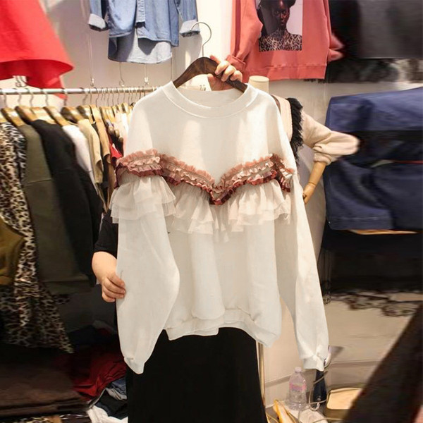 Női modern, fehér tüll blúz