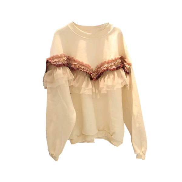Női modern, fehér tüll blúz