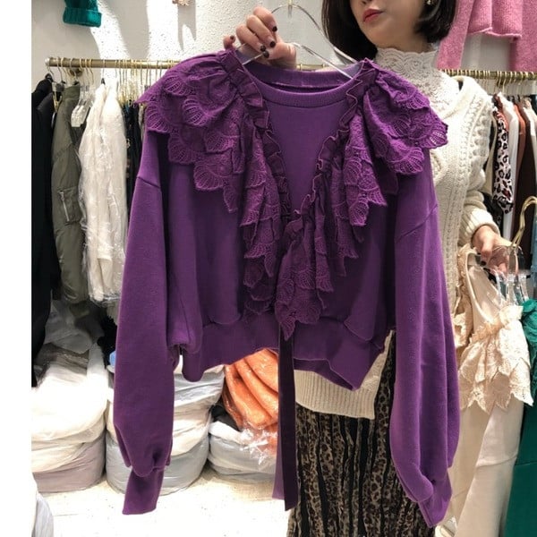 Bluza de dama moderna cu dantela in mai multe culori