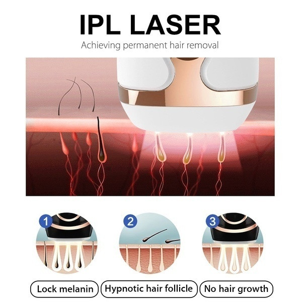 Ηλεκτρική συσκευή αποτρίχωσης λέιζερ κατάλληλη για πρόσωπο και σώμα με οθόνη LCD