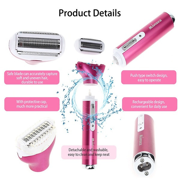 Elektromos borotva négy tartozékkal az arc és a test különböző területeire