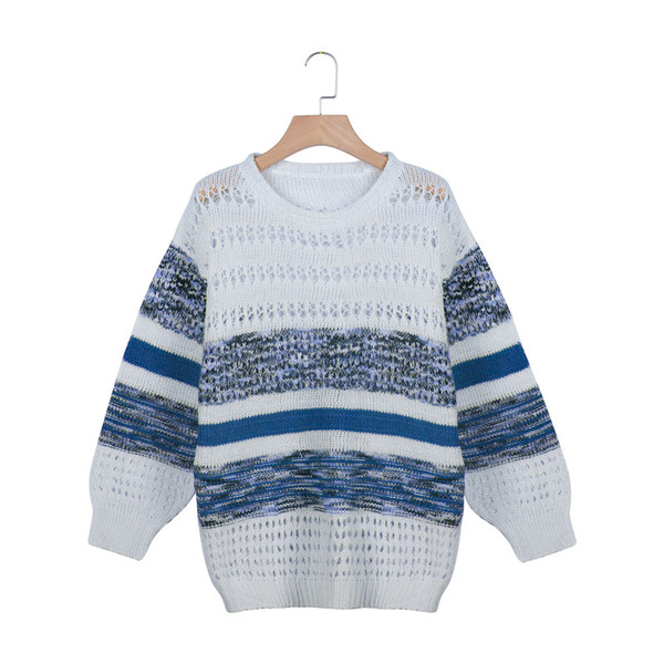 Μοντέρνο γυναικείο πουλόβερ με χρωματηστό τύπωμα