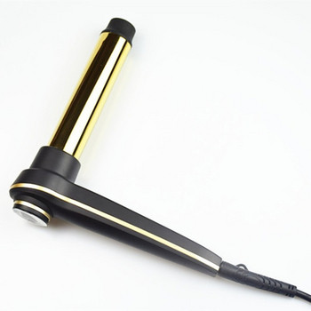 Маша за коса с удобна форма за бързо къдрене и LED дисплей в черно-златист цвят