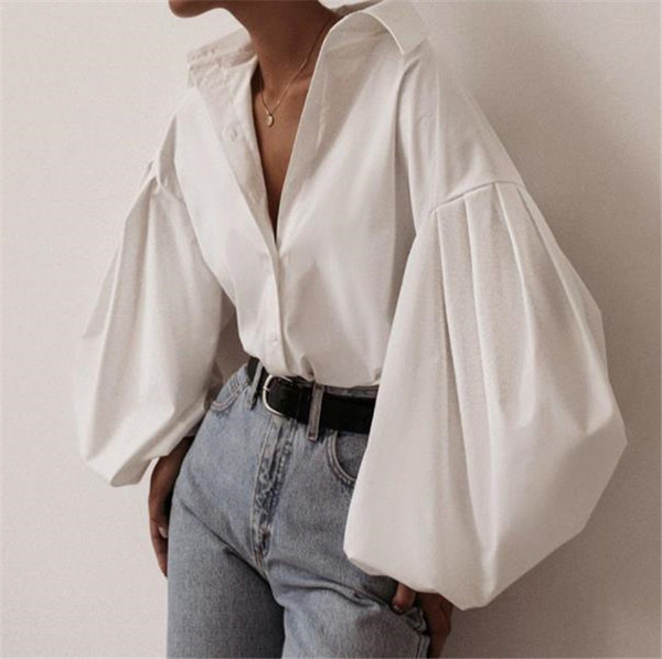 Cămașă casual de damă cu nasturi și guler clasic în alb și negru