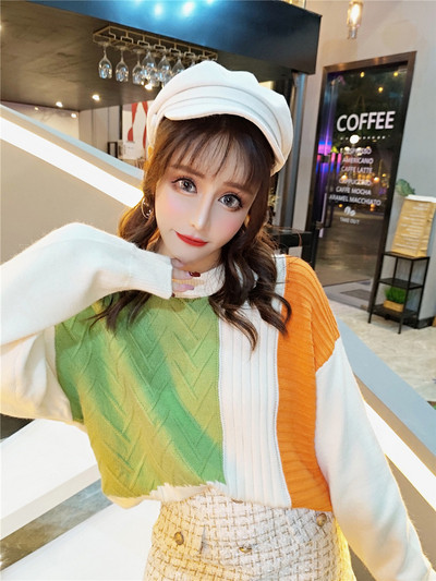 Mintás mintás női alkalmi pulóver