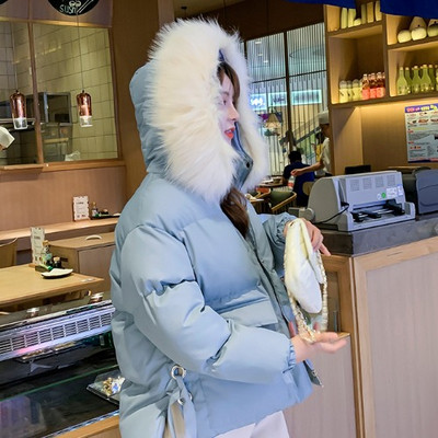 Νέο μοντέλο χειμωνιάτικο μπουφάν με κουκούλα σε μπλε, μαύρο και άσπρο χρώμα