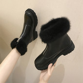 Női bőr téli csizma puha béléssel, télre is alkalmas